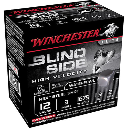 Winchester SBS123HV2 Blind Side Shotshell 12 GA, 3 in, No. 2